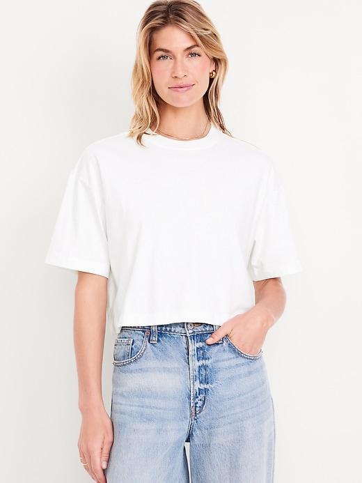 Vintage Oversized Crop T-Shirt Product Image