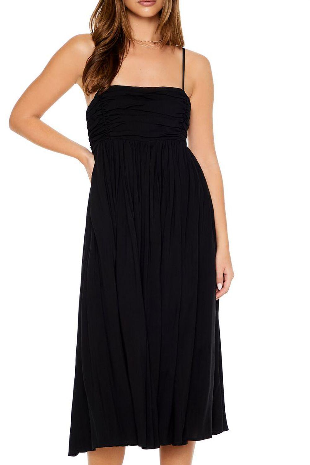 Textured Babydoll Midi Dress | Forever 21 Product Image