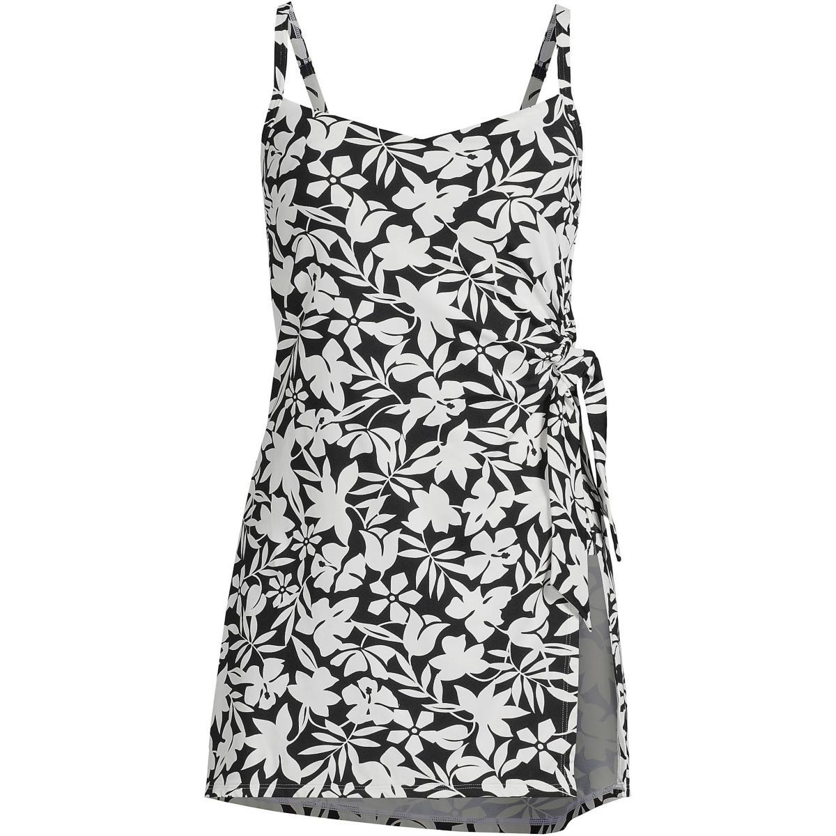 Womens Lands End D-Cup UPF 50 Sweetheart One-Piece Swim Dress Product Image