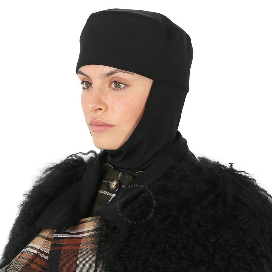 BURBERRY Exaggerated Panel Trapper Hat In Black Product Image