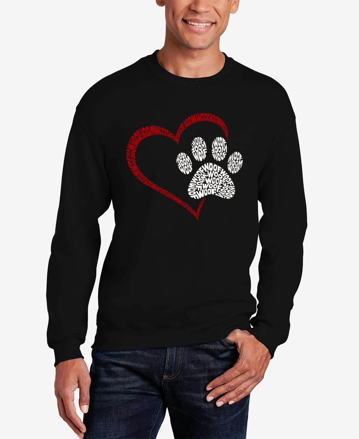 La Pop Art Paw Heart - Mens Word Art Crewneck Sweatshirt Product Image