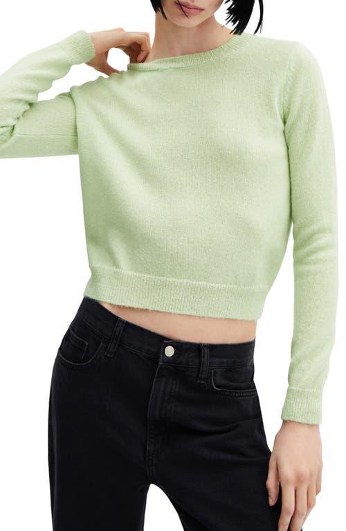 MANGO - Round-neck knitted sweater pastel greenWomen Product Image