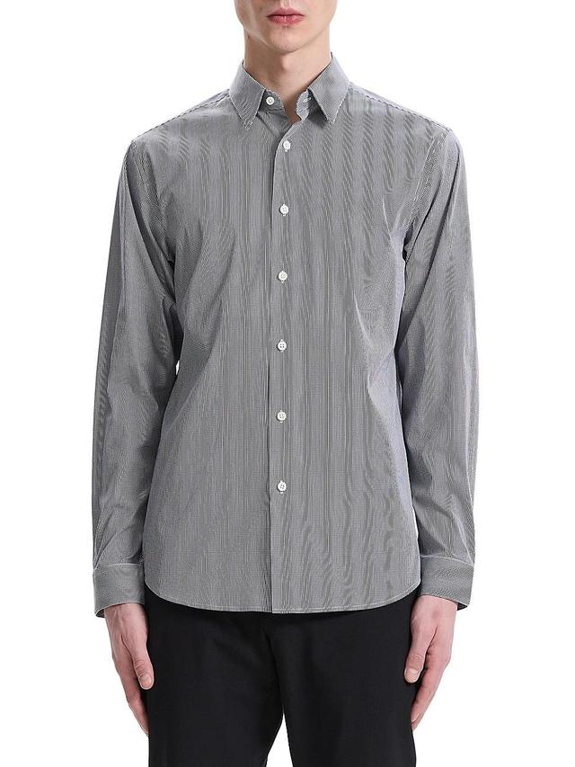 Mens Irving Shirt in Poplin Micro Check Product Image