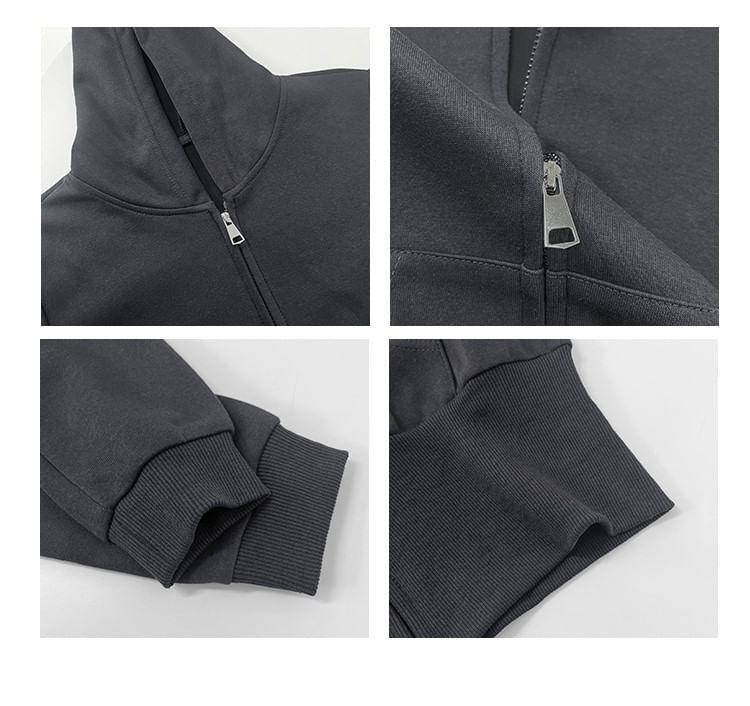 Full-Zip Hooded Pullover Jacket in 5 Colors Product Image