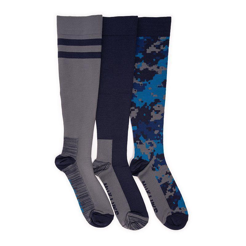 Muk Luks Mens 3 Pack Nylon Compression Knee-High Socks Product Image