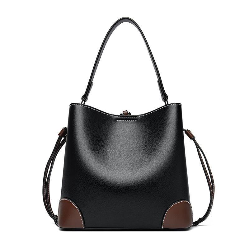 Faux Leather Bucket Bag Product Image