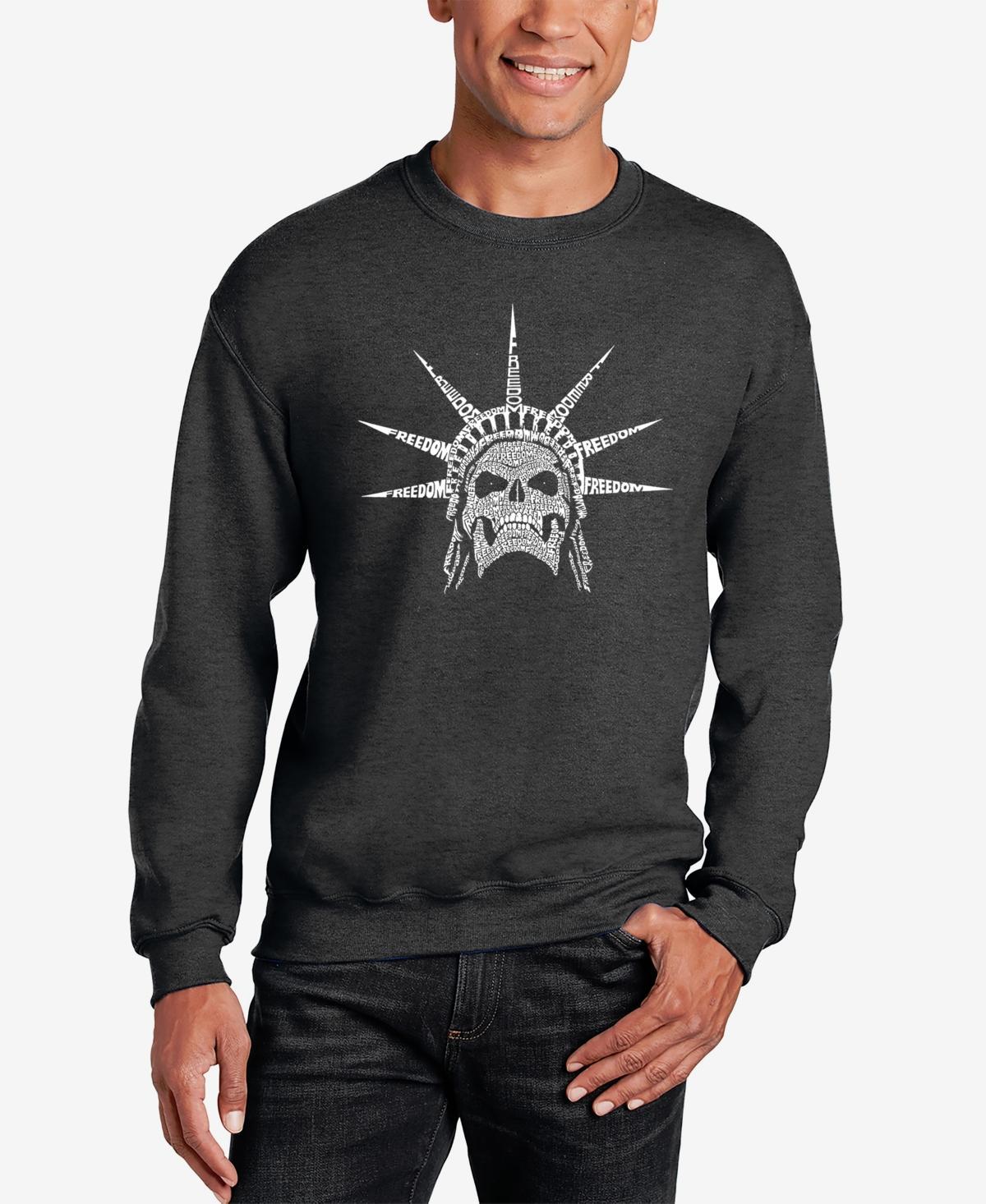 Mens Good Vibes Word Art Crewneck Sweatshirt Product Image