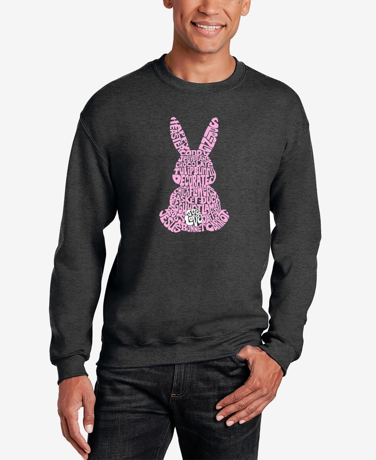 La Pop Art Mens Turkey Face Word Art Crewneck Sweatshirt Product Image