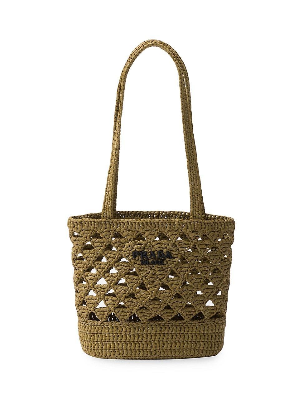 Womens Small Woven Fabric Crochet Shoulder Bag Product Image