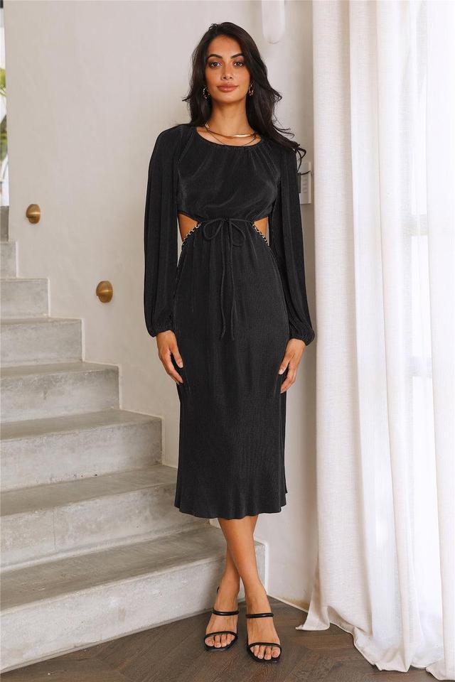 Love Me Not Midi Dress Black Product Image