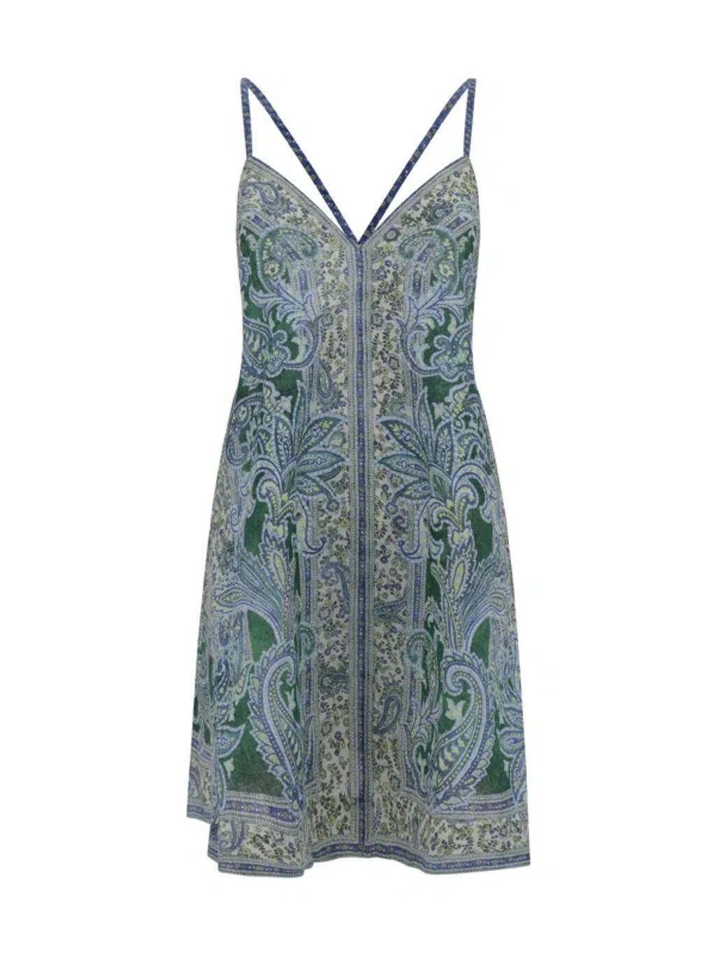 Dresses In Green Paisley Product Image