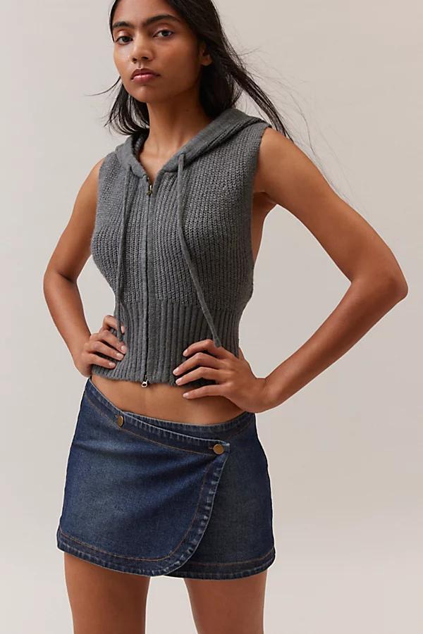 BDG Harlow Denim Micro Mini Wrap Skirt Womens at Urban Outfitters Product Image