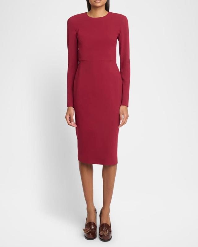 Long-Sleeve Strong-Shoulder Dress Product Image