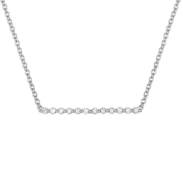 1/4 Carat T.W. Diamond Bar Necklace, Womens Sterling Product Image