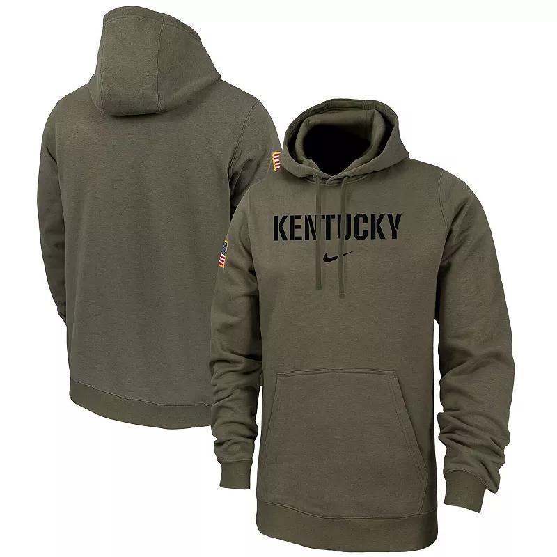 Mens Nike Olive Kentucky Wildcats Military Pack Club Fleece Pullover Hoodie product image