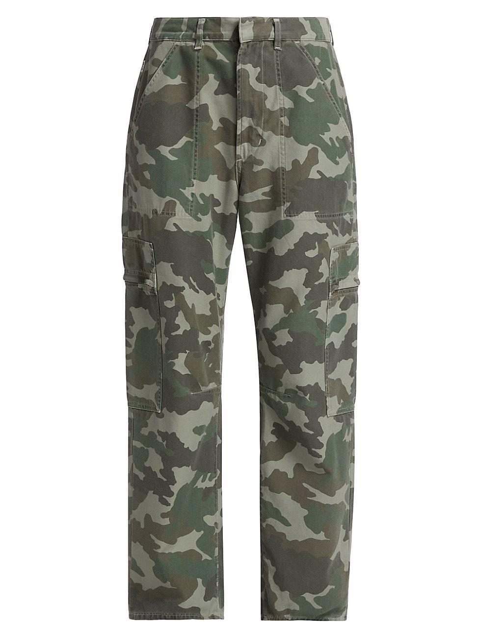 Citizens of Humanity Marcelle Camo Print Low Rise Barrel Cargo Pants Product Image