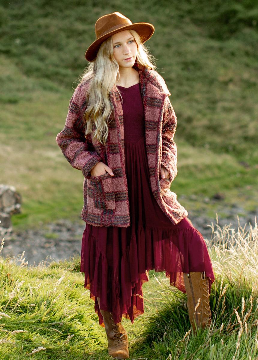 Gertrude Coat in Rose Plaid Product Image