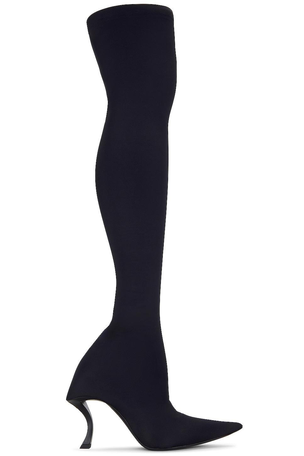 Balenciaga Hourglass Over The Knee Boot in Black Product Image