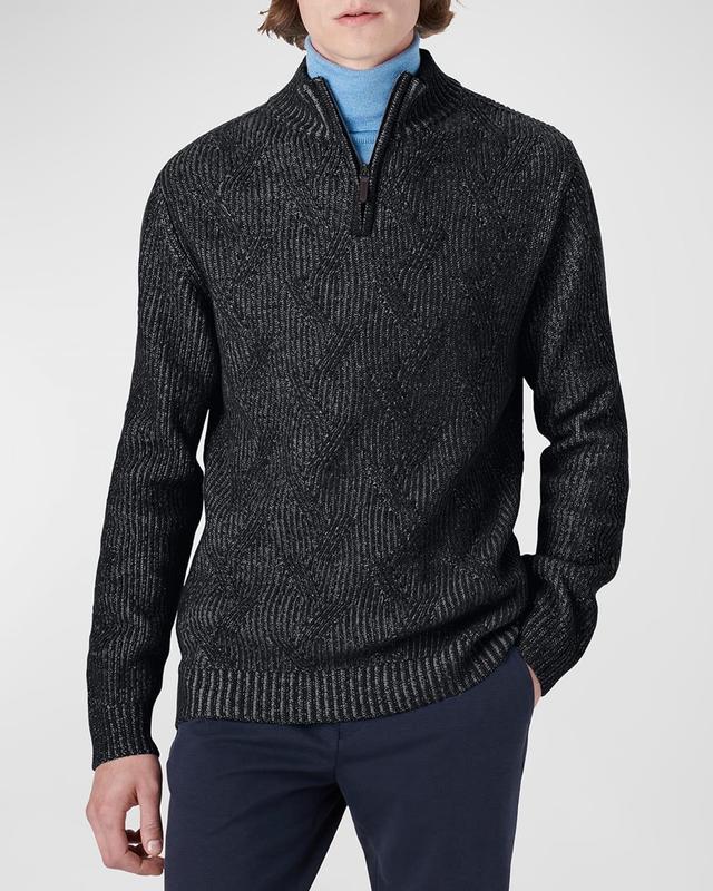 Mens Quarter-Zip Cable Sweater Product Image