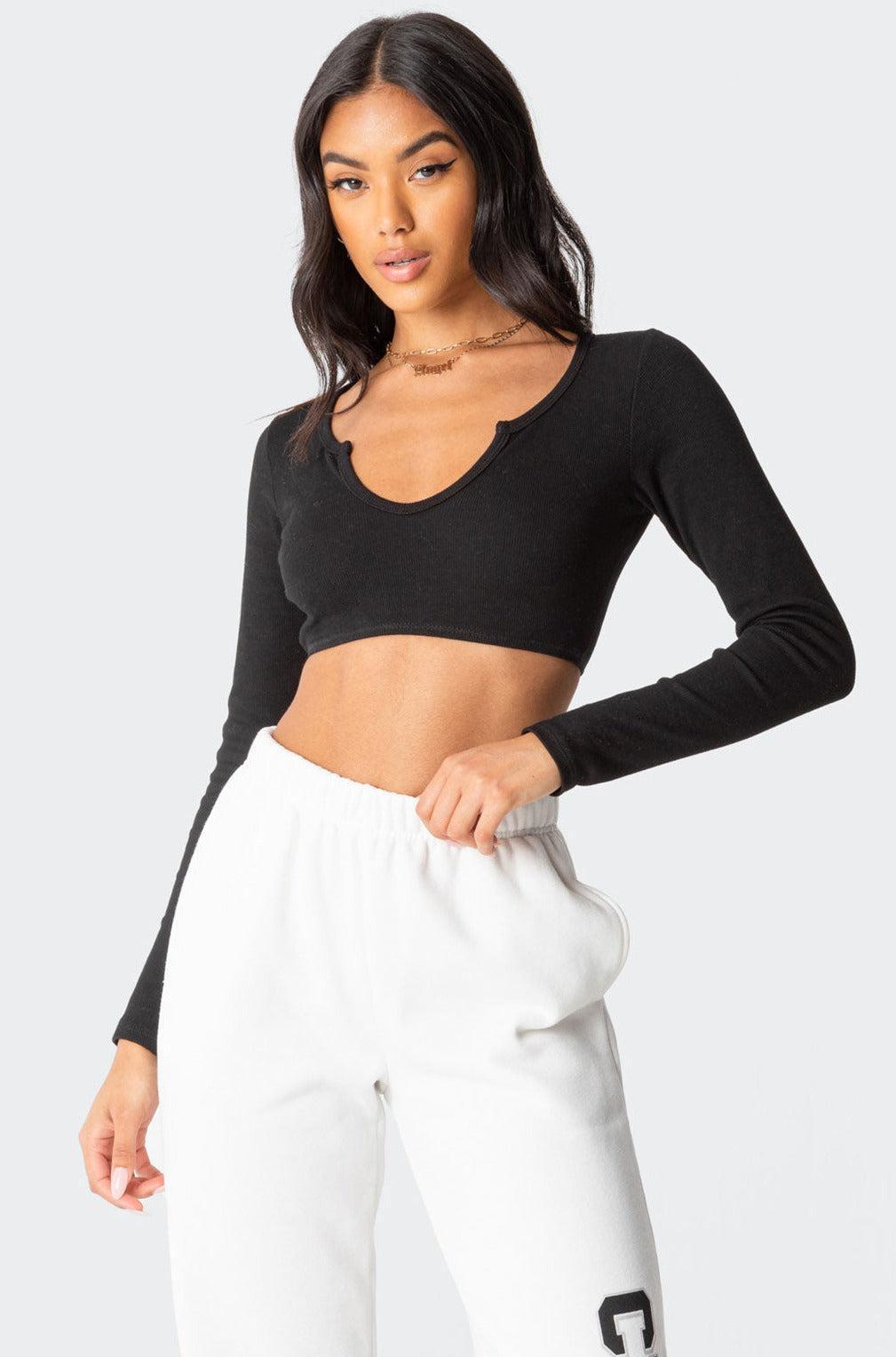 Romance Ribbed Crop Top Product Image