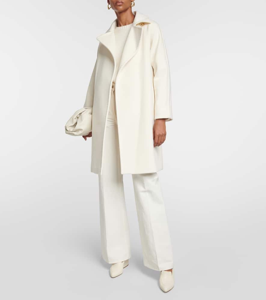 Cashmere And Wool Coat In White Product Image