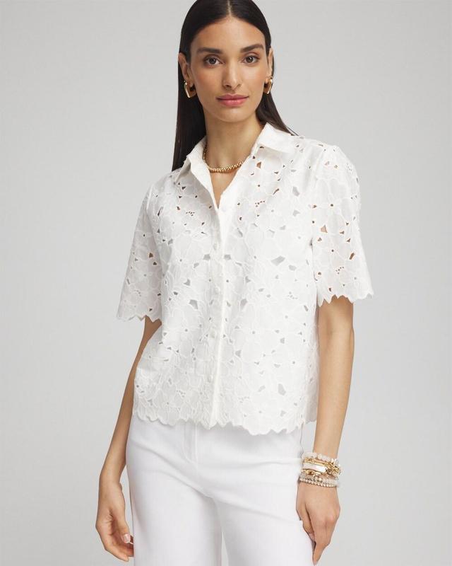 Women's Lace Button Up Top Product Image