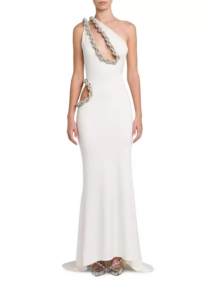 Rope Cut-Out One-Shoulder Gown Product Image