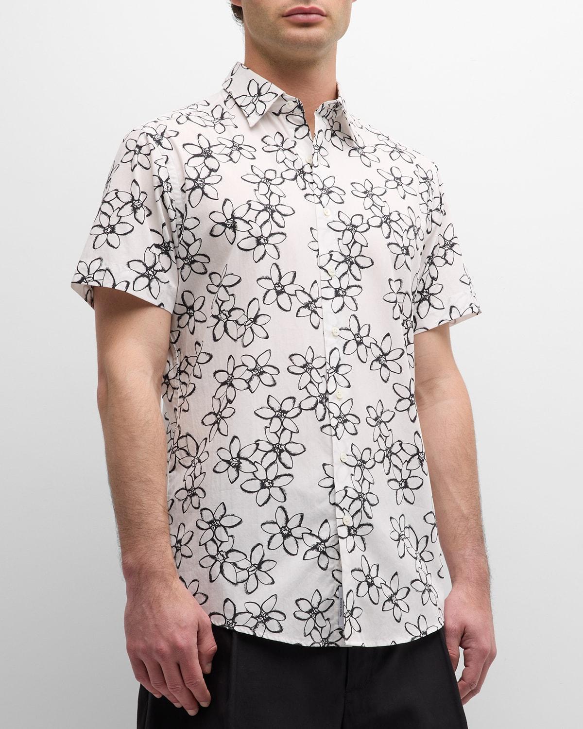 Mens Wingrove Floral Cotton Slim-Fit Shirt Product Image