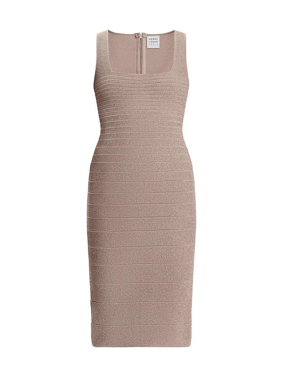 Womens Bandage Squareneck Midi-Dress Product Image