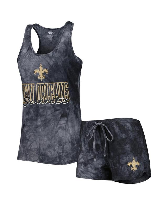 Womens Concepts Sport Charcoal New Orleans Saints Billboard Scoop Neck Racerback Tank and Shorts Sleep Set Grey Product Image