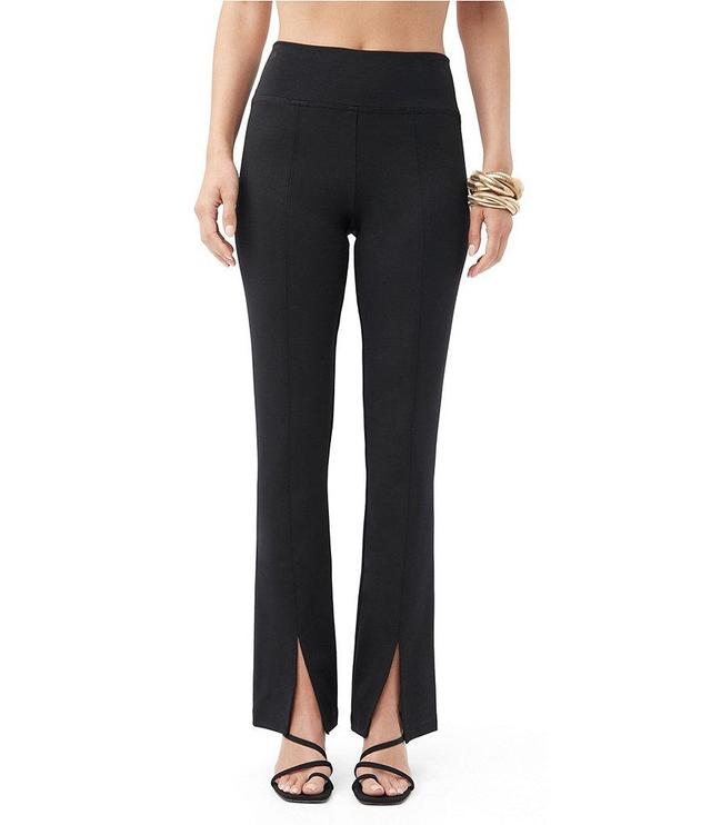 Trina Turk Carine Ponte Knit Mid Rise Slit Front Pants Product Image