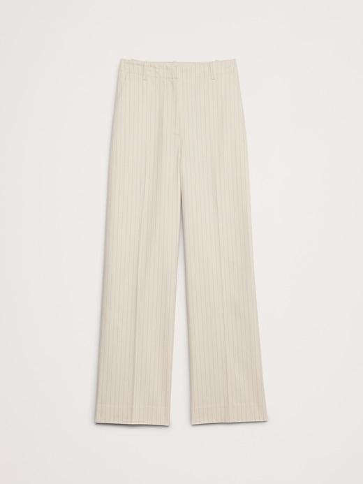 High-Rise Wide-Leg Cropped Pinstripe Pant product image