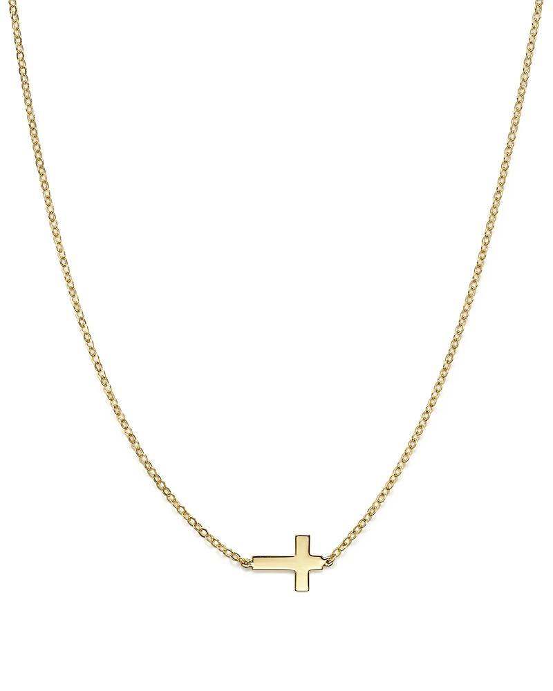 Saks Fifth Avenue Made in Italy Saks Fifth Avenue Women's 14K Yellow Gold Small Cross Chain Necklace  - female - Size: Small Product Image