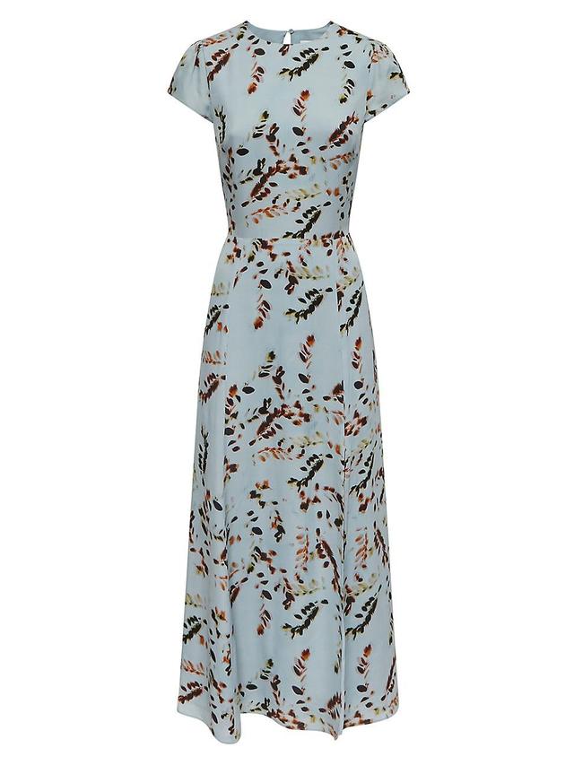 Womens Livia Printed Cut-Out Midi-Dress Product Image