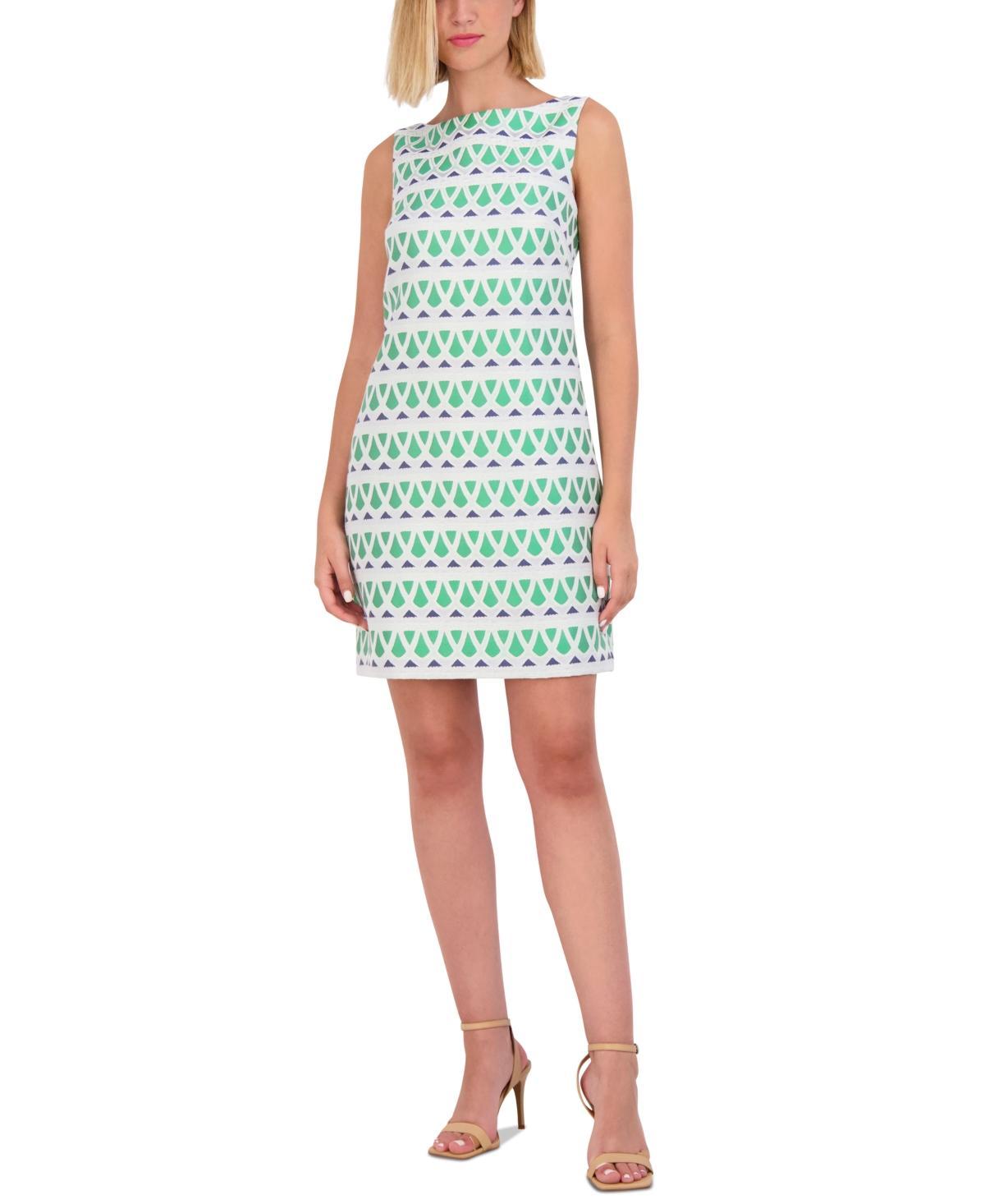 Vince Camuto Womens Sleeveless Jacquard Shift Dress Product Image