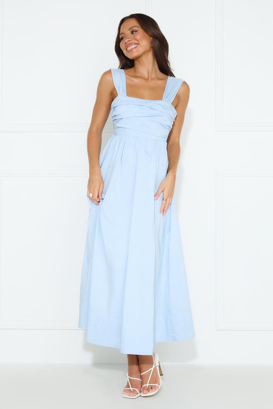 Bluebell Blossom Midi Dress Blue Product Image