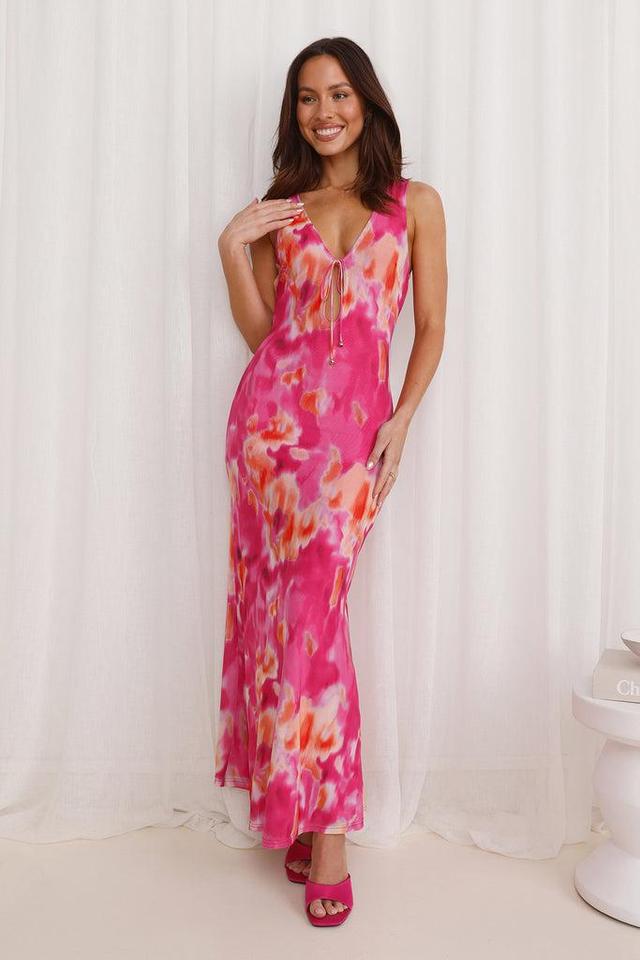 Cordelia Loves Mesh Maxi Dress Pink Product Image