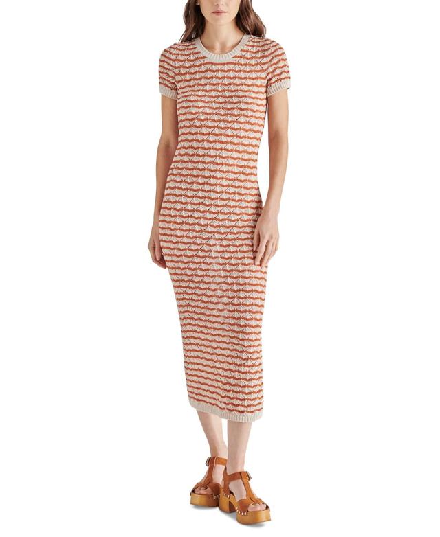 Steve Madden Womens Theresa Pointelle-Knit Sweater Dress Product Image