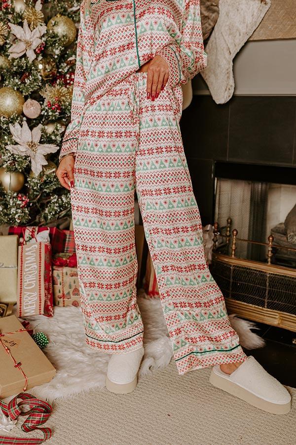 Christmas Morning Satin Pajama Pants Product Image