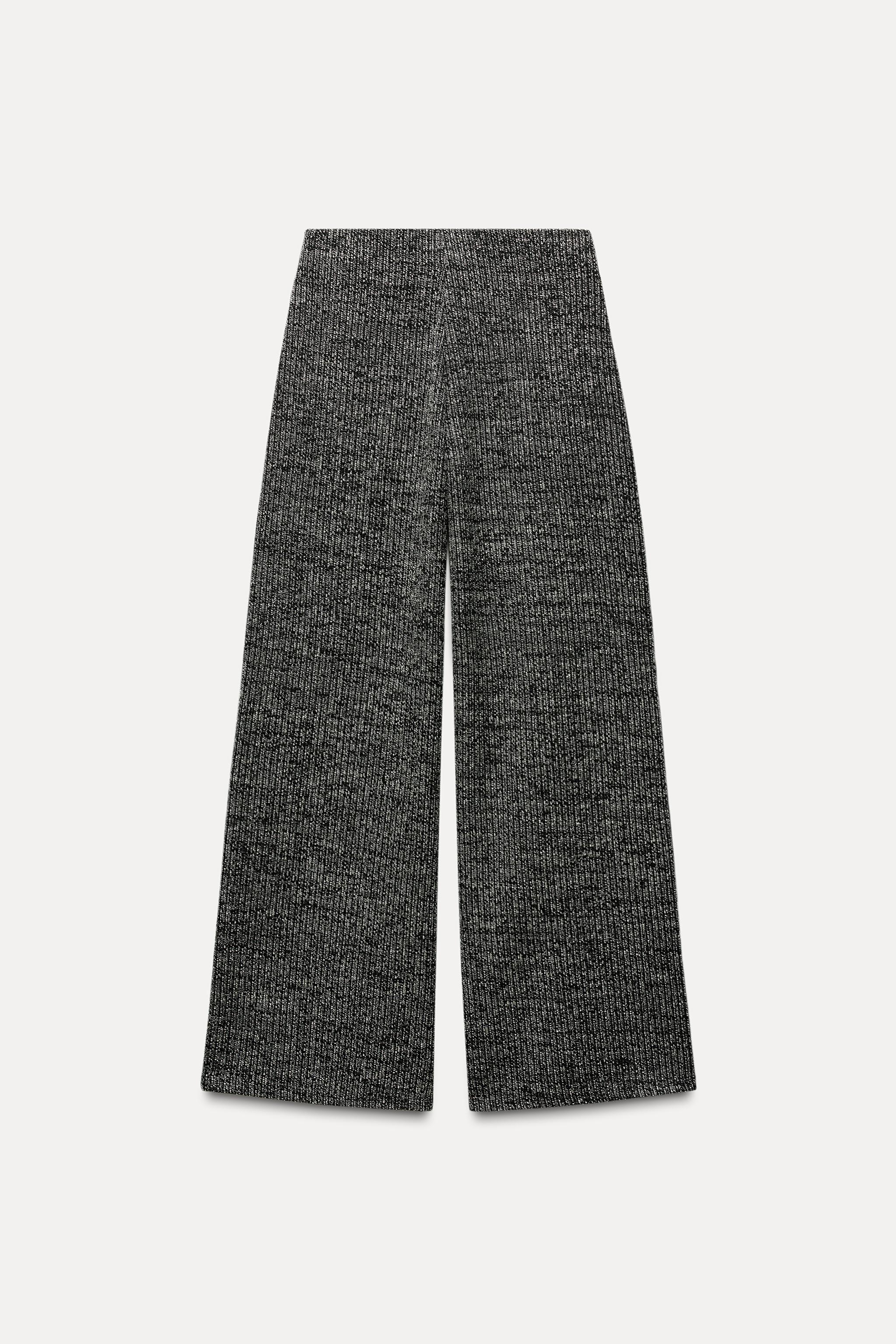 TEXTURED WIDE LEG PANTS Product Image