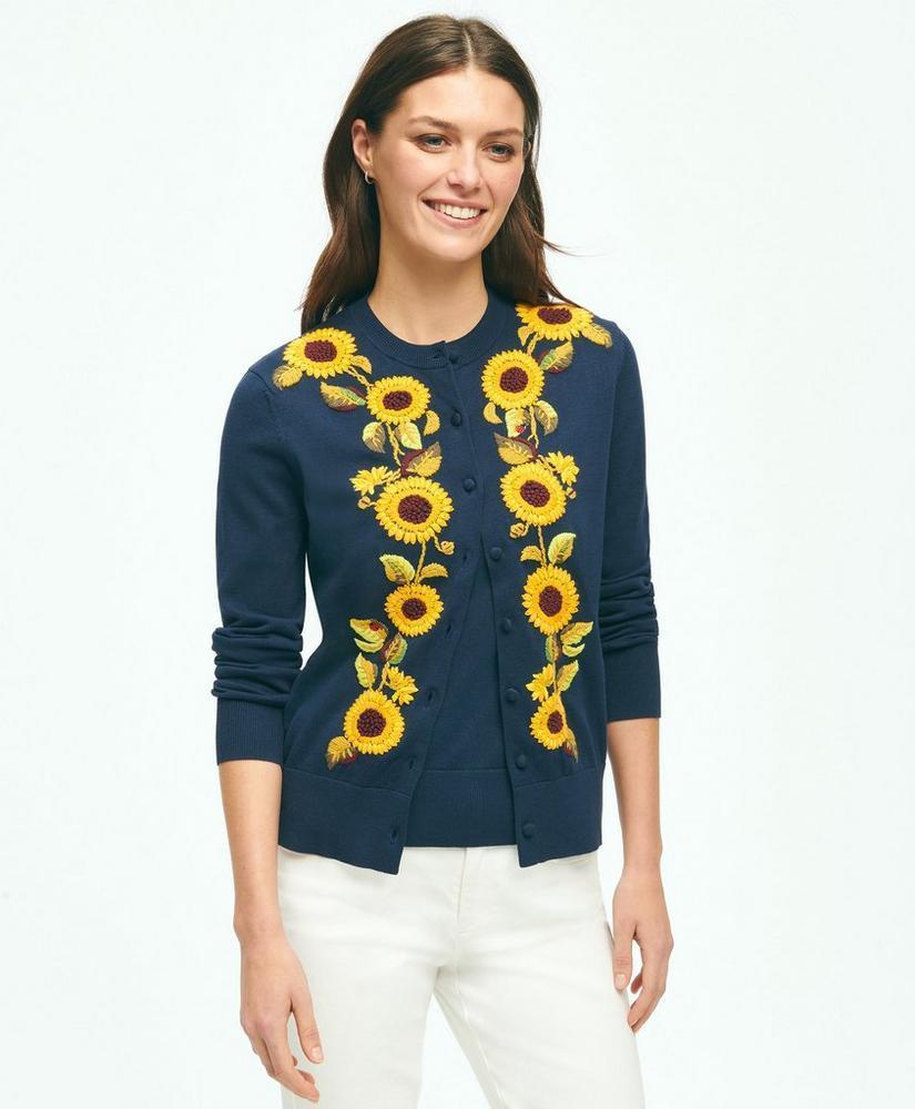 Sunflower Embroidered Cardigan In Supima® Cotton product image