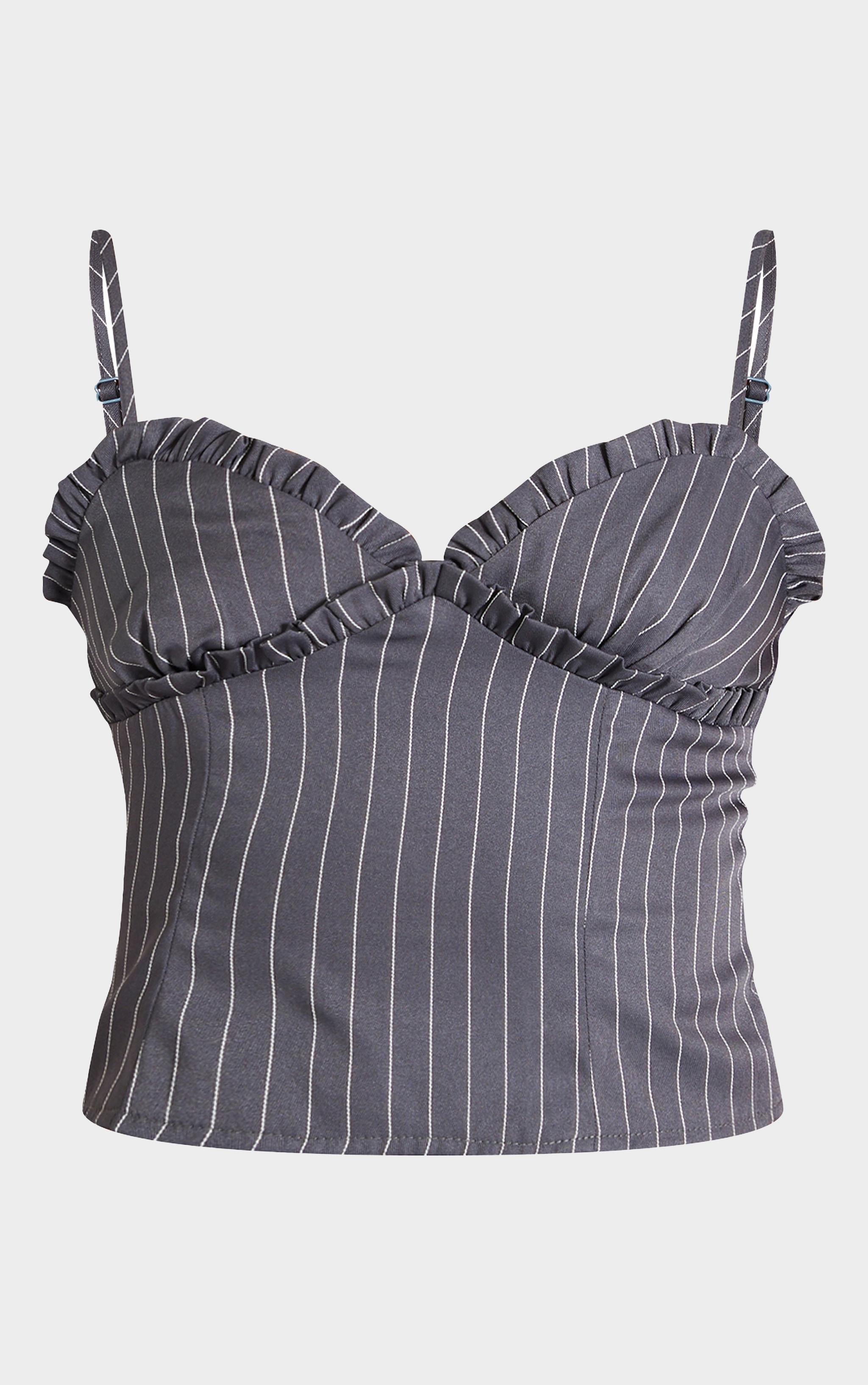 Charcoal Pinstripe Cami Top Product Image