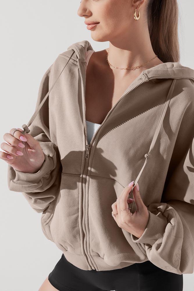 POPFLEX® Zip Cloud Hoodie - Blush Product Image