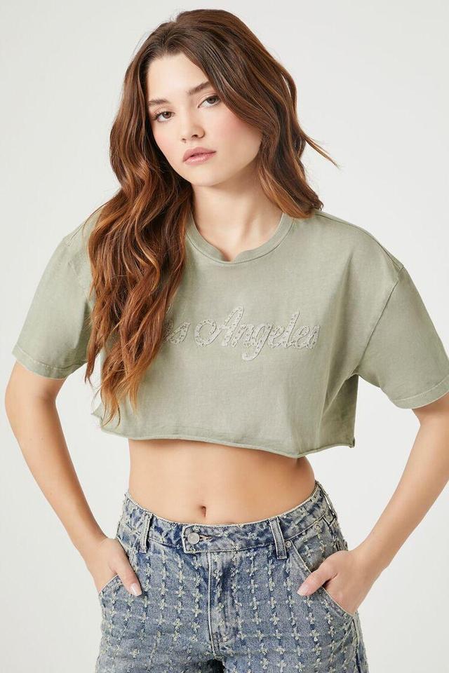 Los Angeles Cropped Tee | Forever 21 Product Image