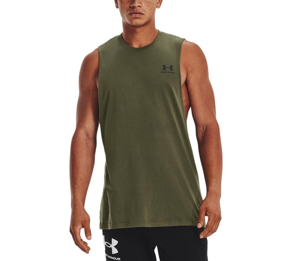 Mens Under Armour Left Chest Cut-Off Tank Product Image