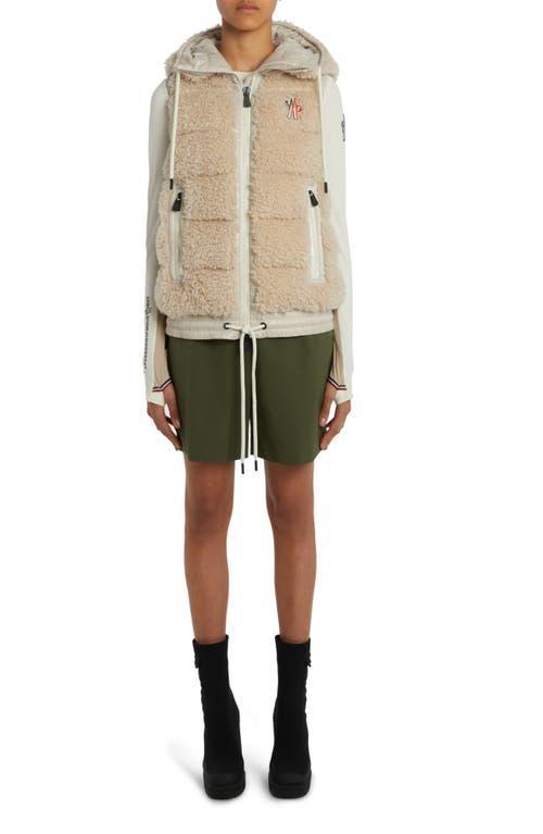 Moncler Grenoble Teddy Fleece Hooded Down Vest Product Image