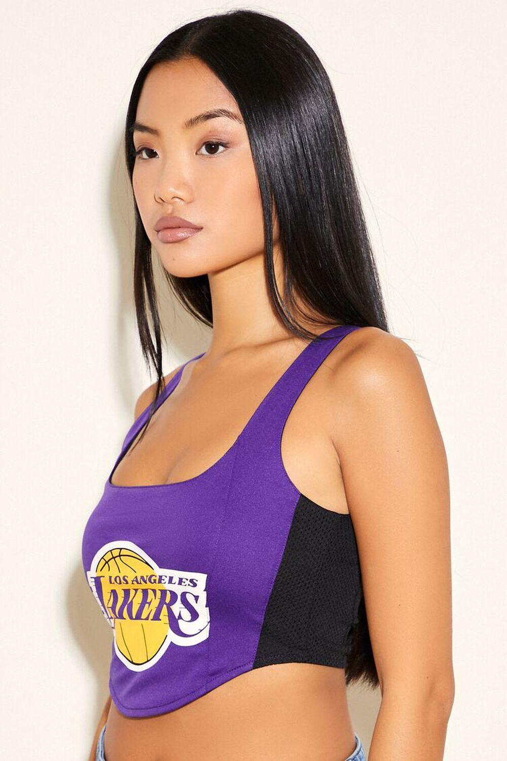 Reworked Los Angeles Lakers Crop Top | Forever 21 Product Image