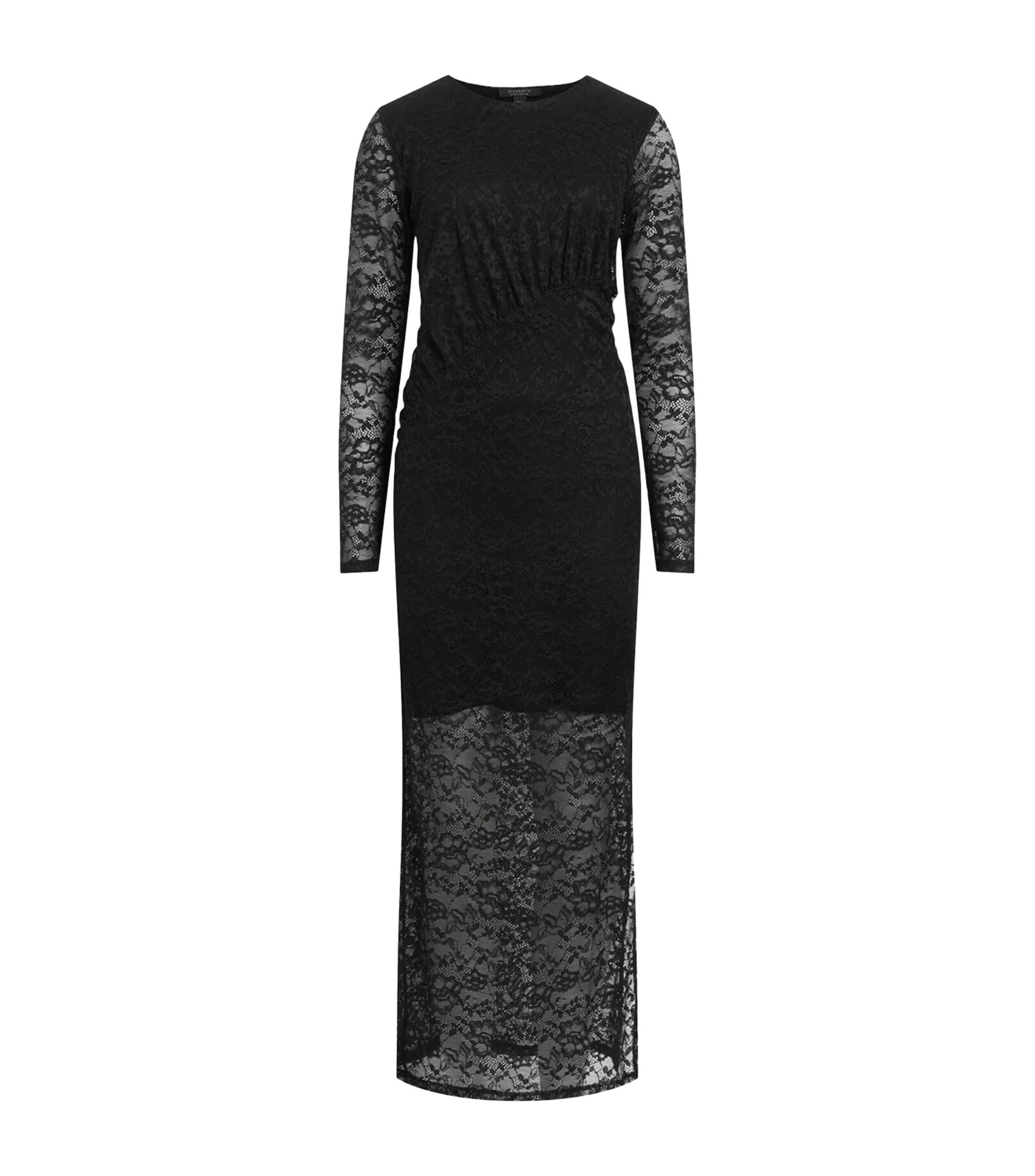 ALLSAINTS Edana Lace Dress In Black Shimmer Product Image