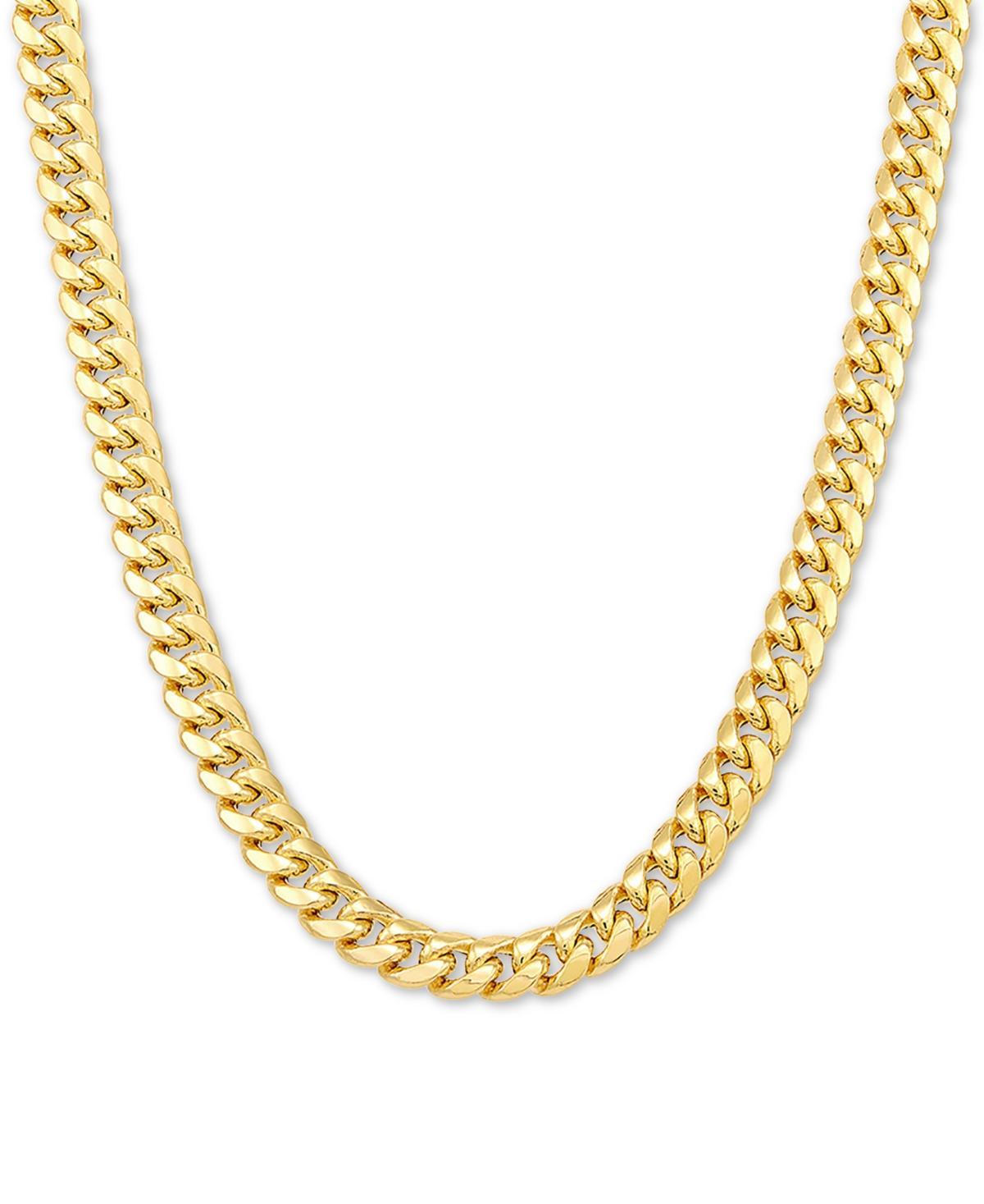 Everlasting Gold 10k Gold 6.15 mm Hollow Miami Curb Chain Necklace - 26 in., Womens Product Image