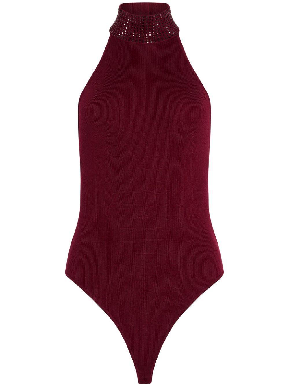 RETROFÉTE Maci Bodysuit In Red Product Image